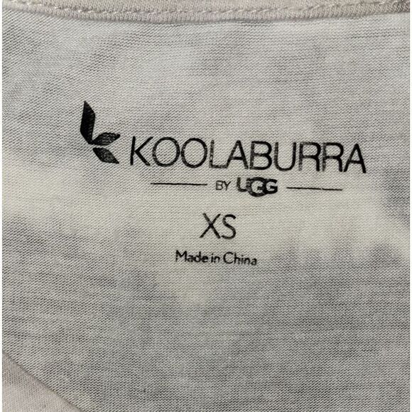 KOOLABURRA BY UGG Grey Tie Dye Look Short Sleeve Lounge T-shirt XS - Picture 6 of 9
